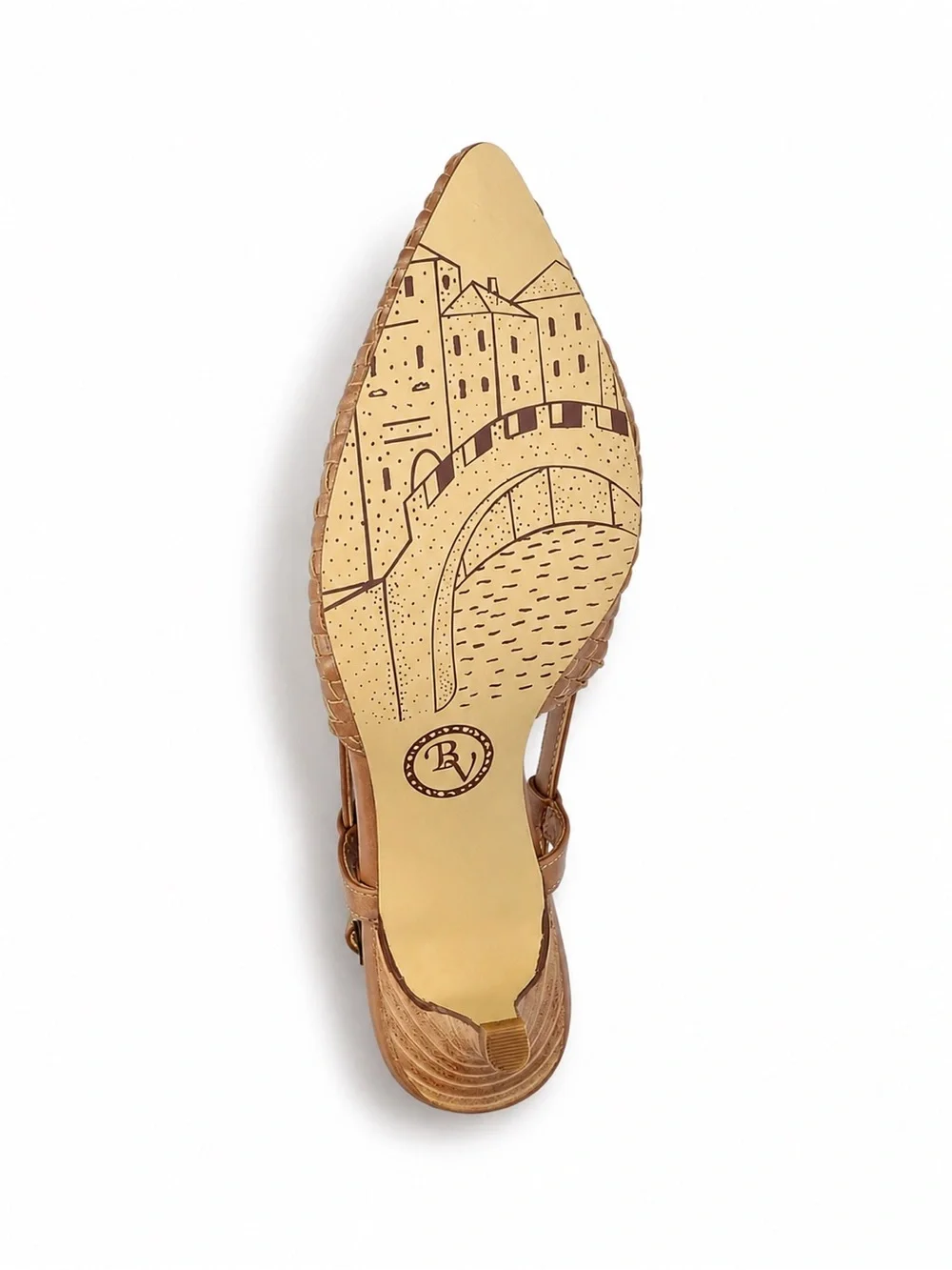 Bella Vita Nude Kaisley Woven Kitten Heel Slingback Pumps Size 8
